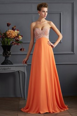 Robe de bal avec perle ligne a de princesse col en forme de cœur de traîne courte