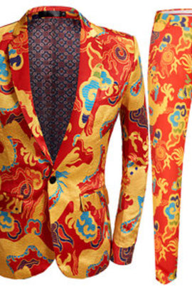 Spectacle blazers pantalon hôte dragon costumes 2 pièce