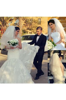 Robe de mariée humble sans dos de bustier en tout plein air de sirène