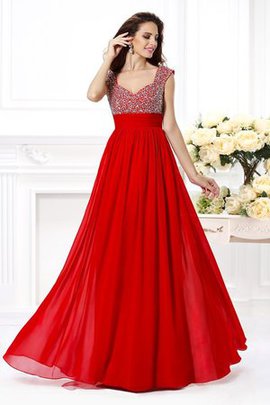 Robe de bal longue longueur au ras du sol de princesse avec chiffon manche nulle