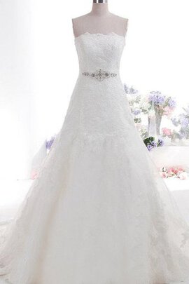 Robe de mariée festonné distinguee avec sans manches de bustier de lotus