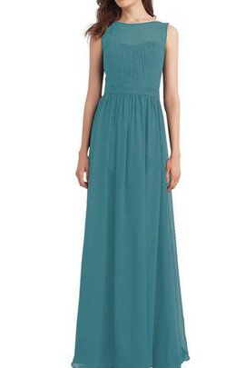 Robe demoiselle d'honneur longue avec chiffon ligne a ruché longueur au ras du sol