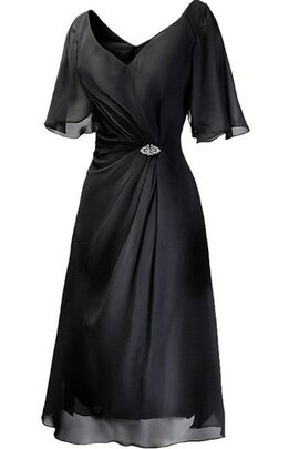 Robe de graduation plissage ligne a avec perle avec zip en chiffon