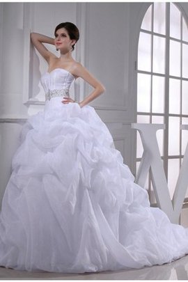 Robe de mariée longue de mode de bal de traîne mi-longue cordon avec perle