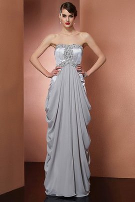 Robe de bal longue avec sans manches avec chiffon de bustier maillot