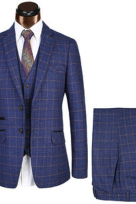 Plaid costume costume d'affaires mâle blazer mariage élégant homme