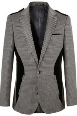 Hommes blazer printemps hommes gris nouveauté slim fit