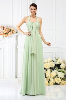 Robe demoiselle d'honneur longue en chiffon dénudé de princesse avec fronce