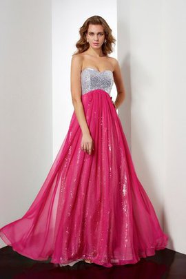 Robe de bal longue de col en cœur de princesse a-ligne manche nulle