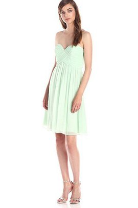 Robe demoiselle d'honneur naturel collant en 3/4 manche en chiffon v encolure