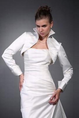 Taffetas blanc élégant | Modest perles Bolero