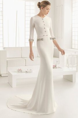 Robe de mariée classique v encolure a salle intérieure pendant de traîne courte