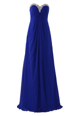 Robe de bal classique avec cristal avec chiffon avec sans manches avec perle