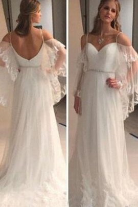 Robe de mariée mode plissage sexy au bord de la mer avec perle