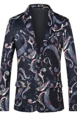 Hommes mode asiatique taille fit un bouton costume