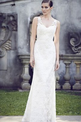 Robe de mariée classique simple sans empire avec broderie noeud