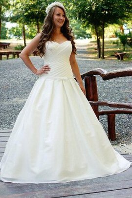 Robe de mariée entrecroisé avec chiffon de mode de bal de traîne moyenne avec zip