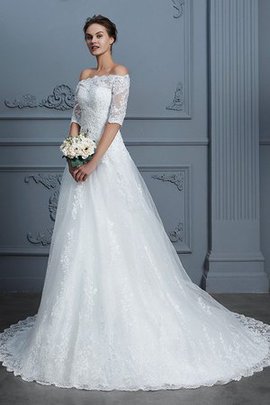 Robe de mariée avec manche 1/2 parfait d'epaule ecrite de mode de bal naturel