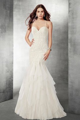 Robe de mariée sexy de sirène col en forme de cœur avec décoration dentelle en tulle