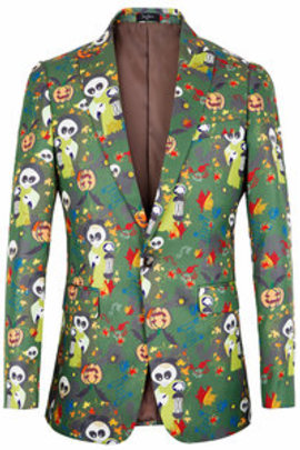 Blazer hommes halloween imprimé chanteur veste luxe