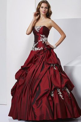 Robe de quinceanera longue naturel col en forme de cœur jusqu'au sol de mode de bal