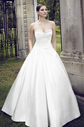 Robe de mariée derniere tendance longueru au niveau de sol branle avec fronce a-ligne