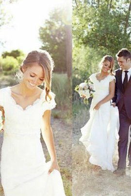 Robe de mariée en tulle haute qualité avec décoration dentelle ligne a manche nulle