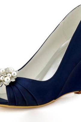 Chaussures pour femme hiver taille réelle du talon 3.15 pouce luxueux compensées