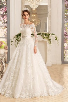 Robe de mariée vintage col en forme de cœur avec nœud manche nulle d'epaule ecrite