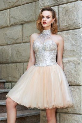 Robe de bal naturel avec perle ligne a avec zip de princesse