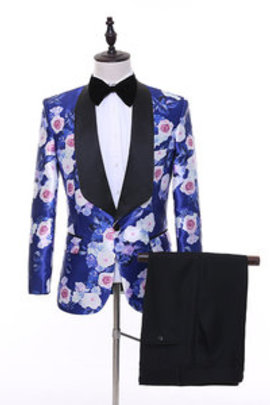 Vêtements ensemble floral hommes costume mode slim fit mariage