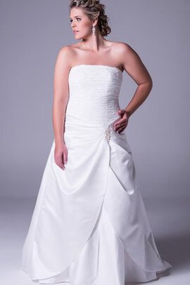 Robe de mariée romantique distinguee de traîne courte en satin fermeutre eclair