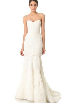 Robe de mariée longue naturel manche nulle avec ruban dos nu