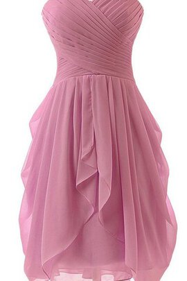 Robe de graduation bref de tour de ceinture empire avec chiffon col en forme de cœur de lotus