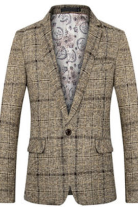 Affaires costume blazers manteau slim fit nouveaux hommes veste