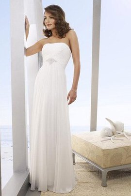 Robe de mariée facile décontracté avec chiffon manche nulle ligne a