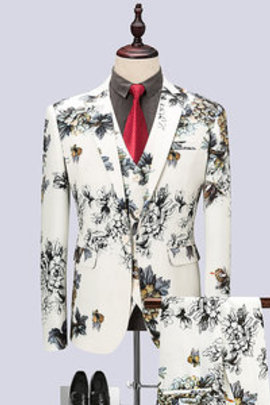 Blazer hommes floral costumes blazer marié imprimé costume mode