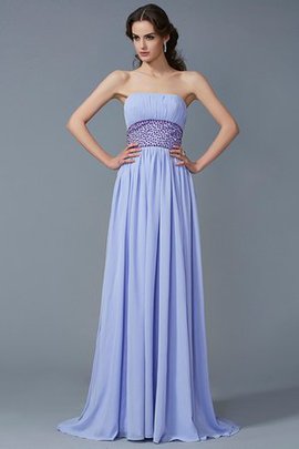 Robe de soirée longue de traîne courte avec perle de bustier de princesse