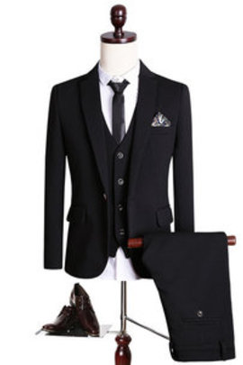 Noir nouveau slim fit costume smokings entreprise costumes blazers