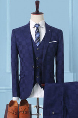 De gamme ensemble plaid hommes costume nouveau business hommes