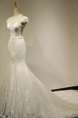 Robe de mariée longue officiel naturel brodé cordon