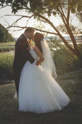 Robe de mariée croisade de mode de bal avec nœud à boucles col en forme de cœur sans dos