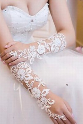 Élégante dentelle Gants blanc moderne de mariée