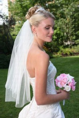 Court simple et bon marché Voiles de mariée