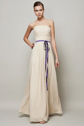 Robe de bal ceinture avec sans manches a-ligne de princesse de bustier