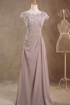 Robe de bal longue longueru au niveau de sol ligne a en chiffon au niveau de cou