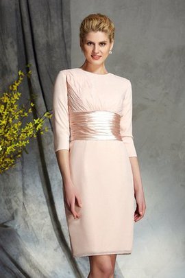 Robe mère de mariée bref fermeutre eclair avec manche 3/4 de fourreau en chiffon