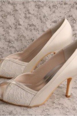 Chaussures de mariage taille réelle du talon 3.15 pouce eté talons hauts romantique