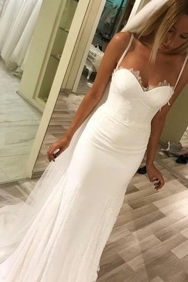 Robe de mariée de traîne courte avec sans manches avec zip en satin séduisant