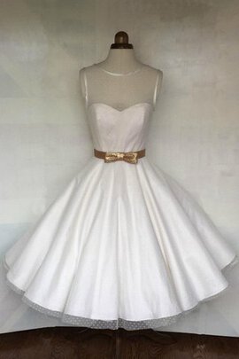 Robe de mariée plissage naturel textile en tulle arrivée au mollet avec nœud à boucles